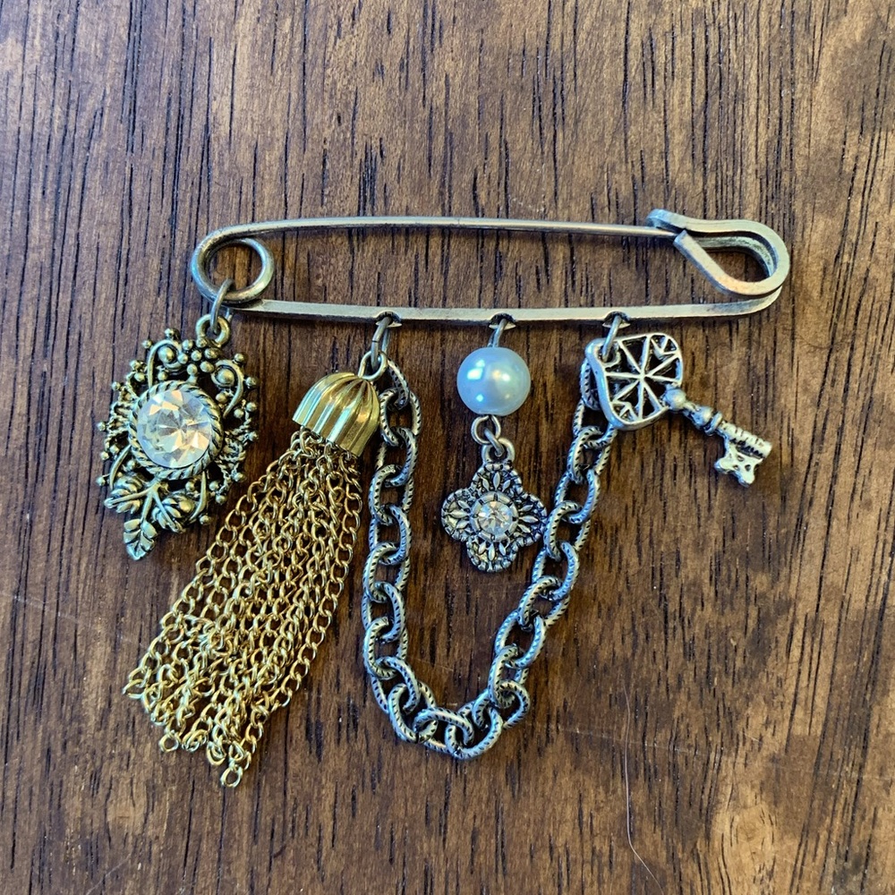 Oversized Charm Brooch